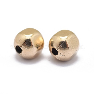 China Factory Yellow Gold Filled Beads, 1/20 14K Gold Filled, Cadmium Free  & Nickel Free & Lead Free, Faceted, Oval 4x3.6mm, Hole: 0.8mm in bulk  online 