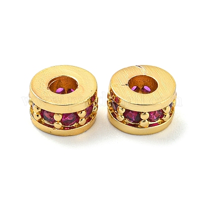 Стойки обшивки латунь микро проложить кубического циркония бусы KK-A196-04G-1