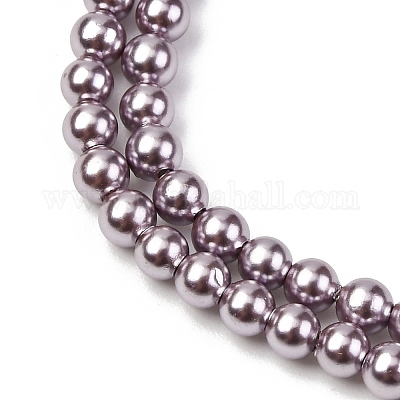 Гальванические оболочки жемчужные бусы пряди BSHE-G041-3mm-02-1