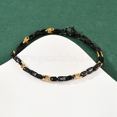 Браслеты-цепочки из нержавеющей стали 201 звено для мужчин и женщин BJEW-B143-03EBG-1