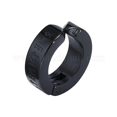 Серьги-кольца из нержавеющей стали 304 с римским узором FS-WGFD118-02-1