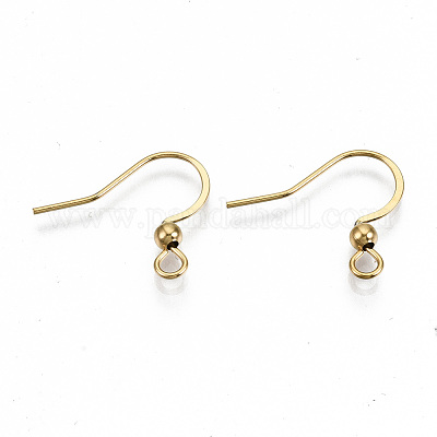 200pcs Hypoallergenic Earring Hooks, 925 Sterling Gold Copper