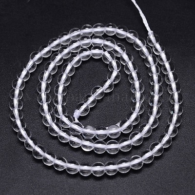 Круглые бусины из натурального кварца класса А G-H1648-4mm-01N-A-1