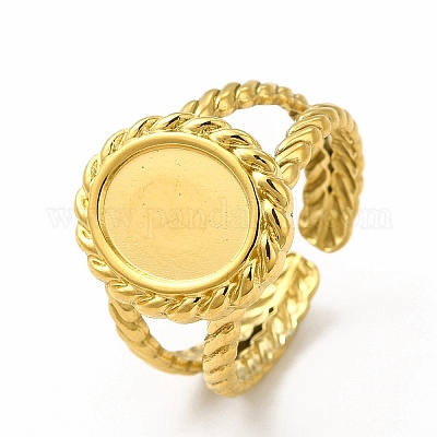 Ионное покрытие (IP) нержавеющая сталь 304 открытые манжеты кольца настройки RJEW-B027-27G-1