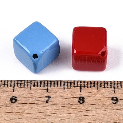 Краска для запекания непрозрачные акриловые бусины&nbsp;OACR-N142-04-1