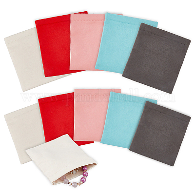 20 шт. 10 стильных квадратных мини бархатных многоцелевых косметичек-шрапнель ABAG-DC0001-02-1