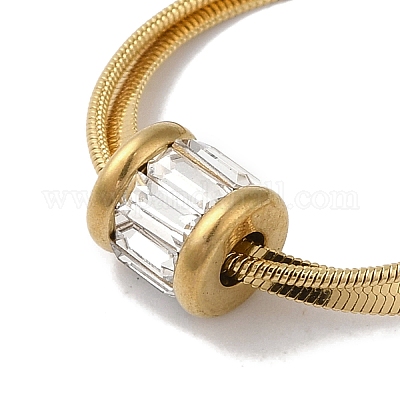 Подвеска-колонна из нержавеющей стали 304 со стеклянной цепочкой-змейкой NJEW-I126-06G-1