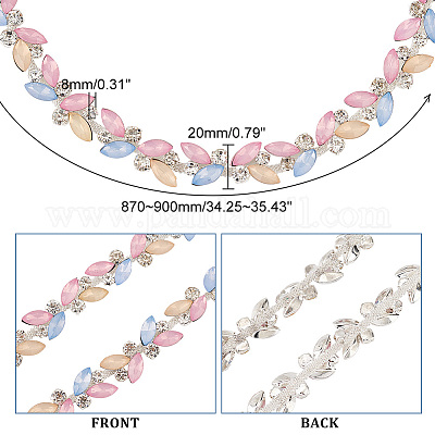 1 шт. железные цепочки со стразами CHC-PH0001-22B-1