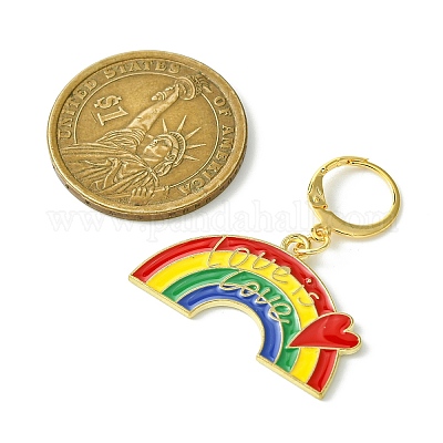 Подвесные маркеры петель из сплава эмали HJEW-AB00345-1