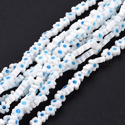 Ручной работы стеклянная бусина тысячецветник нитей LAMP-J035-6mm-43-1