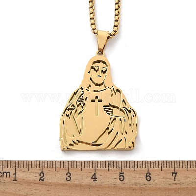 201 кулон с религиозной тематикой из нержавеющей стали NJEW-Z058-05G-1