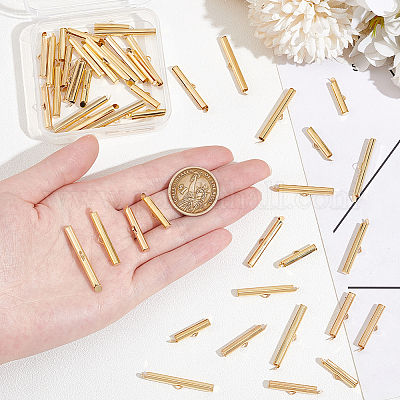 48 шт. 4 стиля 304 нержавеющая сталь скользящая застежка на конце трубки STAS-UN0058-14-1