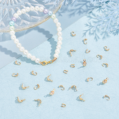 100 шт. 2 латунных наконечника для бусин KK-BBC0001-28-1