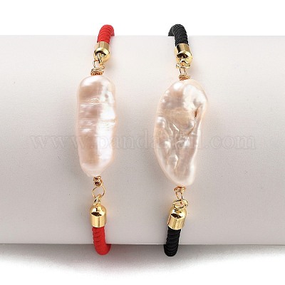 Регулируемые нейлоновые браслеты-слайдеры с витым шнуром BJEW-JB05322-1