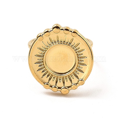 Настройки колец для открытых манжет из нержавеющей стали 304 RJEW-Z018-38G-1