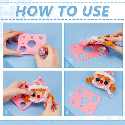 6шт 6-х цветный акриловый шаблон для кукольных глаз DIY-PH0023-10-1