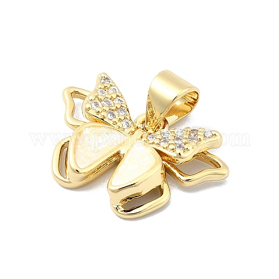 Латунные микропаве прозрачные подвески с фианитом KK-A221-16B-G-1