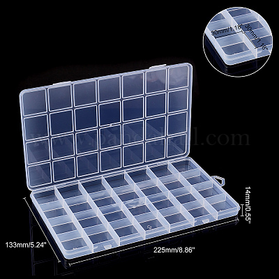 BIG SALES!!Square Cube 4pcs Clear Acrylic Storage Boxes Organizer Containers