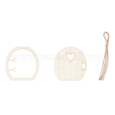 Кабошоны из натурального дерева WOOD-WH0115-15-1