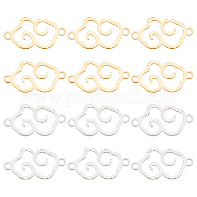 12 шт. 2-х цветные подвески-соединители из нержавеющей стали 304 STAS-UN0047-20-1