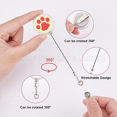 4 шт. 4 стиля ПВХ лапа значок катушка AJEW-CA0001-28A-1