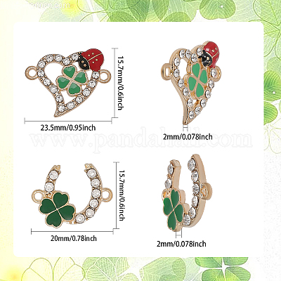 36 шт. 2 стиля сплава кристаллов стразы соединительные подвески FIND-CA0006-80-1