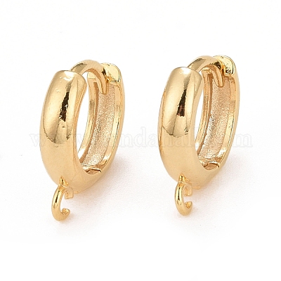 Фурнитура для сережек-кольцов из экологически чистой латуни KK-D075-02G-RS-1