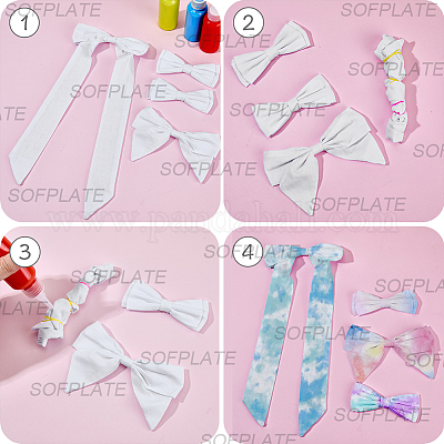 12 шт. 4 стиля хлопковых заколок для волос из аллигатора&nbsp;PHAR-SP0001-26-1