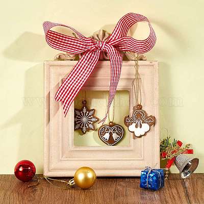 Рождественские тематические пластиковые подвесные украшения HJEW-SZ0001-05-1