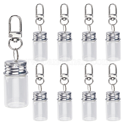 10шт брелок в виде стеклянной бутылки KEYC-SC0001-56-1