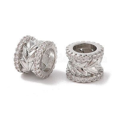 Латунь микропаве прозрачный кубический цирконий европейский бисер KK-B100-047P-1