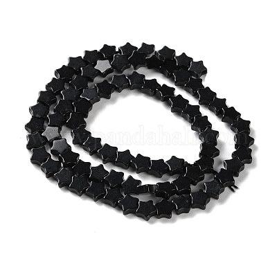 Натуральный черный камень бисер нитей G-G085-B52-02-1