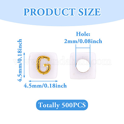 Непрозрачные акриловые бусины MACR-TAG0001-07G-1