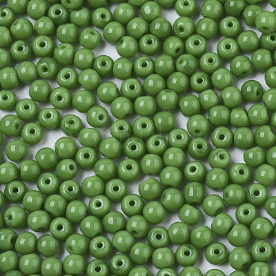 Непрозрачные цвета стеклянные бусины SEED-S040-01A-06-1