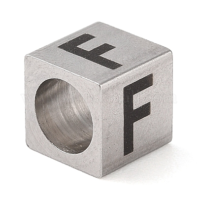 Европейские бусины из нержавеющей стали 201 STAS-M058-01F-P-1