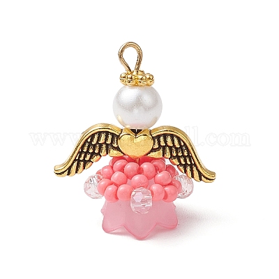 Подвески-ангелы из стеклянных бисеров PALLOY-MZ00713-1