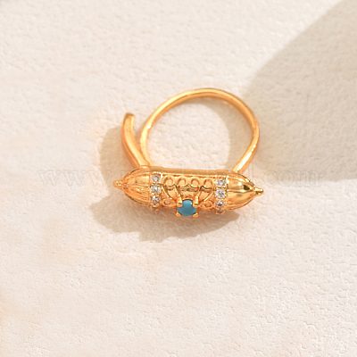 Элегантные винтажные латунные кольца с колоннами и паве из кубического циркония для женщин CE7932-2-1