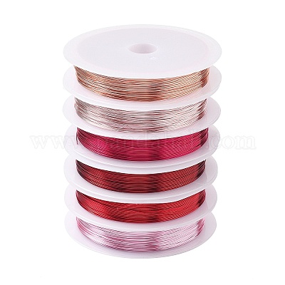 6 рулон 6-х цветной круглой медной проволоки для изготовления ювелирных изделий CWIR-NH0001-03B-0.4mm-1