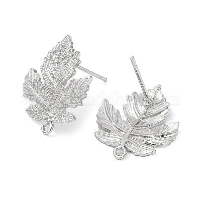 Латунные серьги-гвоздики KK-C031-31P-1