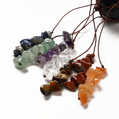 Круглые подвесные украшения из натуральных и синтетических драгоценных камней G-G997-A-1