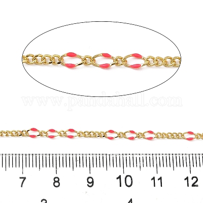 Латунные эмалевые цепи фигаро CHC-L053-09G-06-1