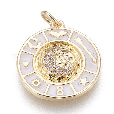 Латунь эмаль подвески KK-O113-07B-G-1