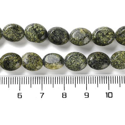 Натуральный серпантин / зеленые кружевные нити из бисера G-M420-D18-01-1