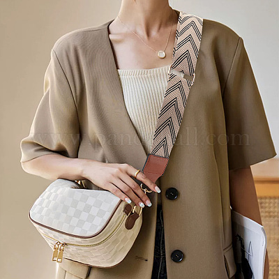 Регулируемые лямки сумки из полиэстера с узором «стрелка»&nbsp;PURS-WH0005-90G-1