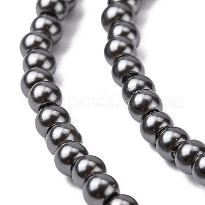 Экологичные стеклянные жемчужные бусины HY-J002-4mm-HX088-1