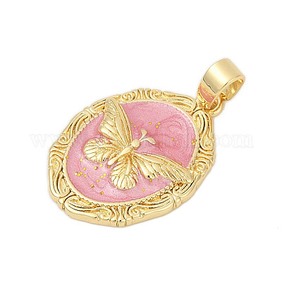 Латунь эмаль подвески KK-U068-09G-01-1