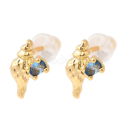 Латунь серьги EJEW-C158-11B-G-1