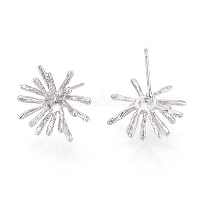 Фурнитура для полупросверленных бусин из латуни KK-T071-08P-1