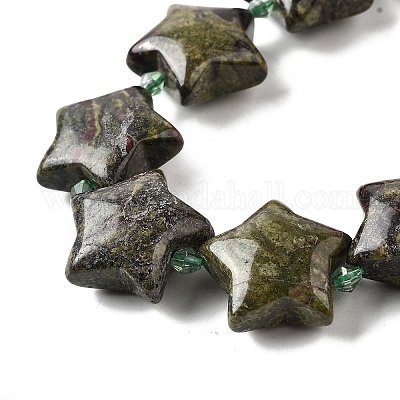 Бисер натуральный дракон крови пряди G-U023-C01-07-1