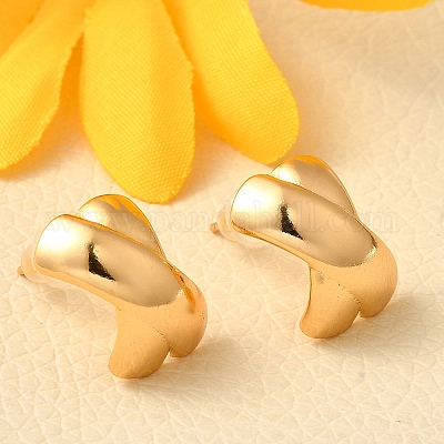 Латунь серьги EJEW-Z083-02G-1